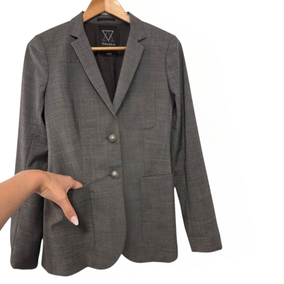 Aritzia - Talula Exeter Blazer - Charcoal - Size 4 - Picture 3 of 10